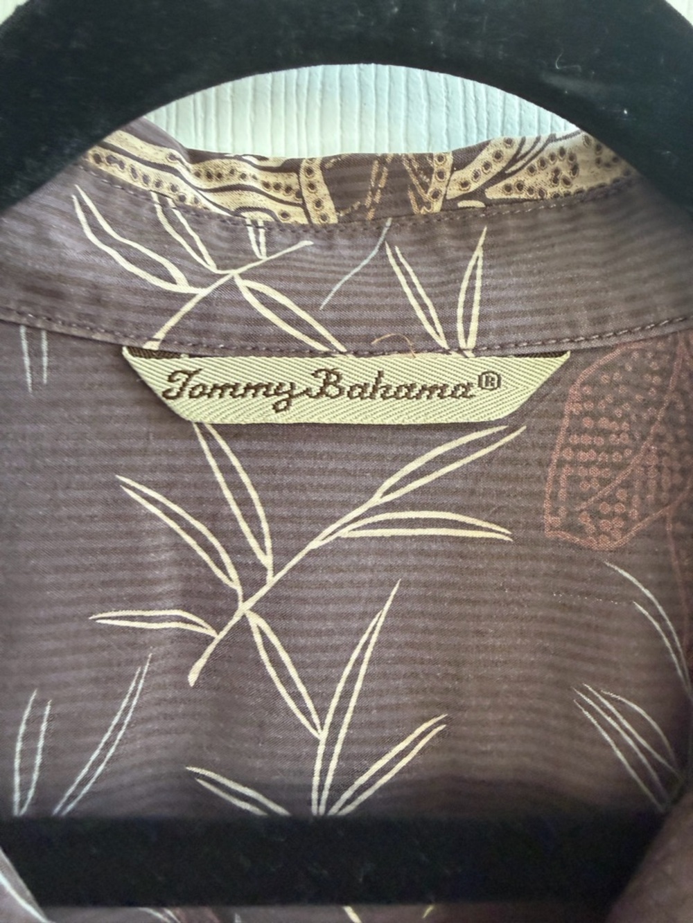 Tommy Bahama Brown Floral Lightweight Long Sleeve Shirt - Picture 3 of 7
